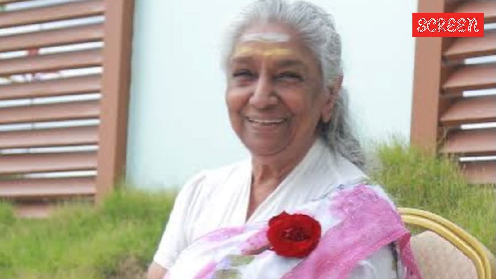 Legendary playback singer S Janaki with her family and awards