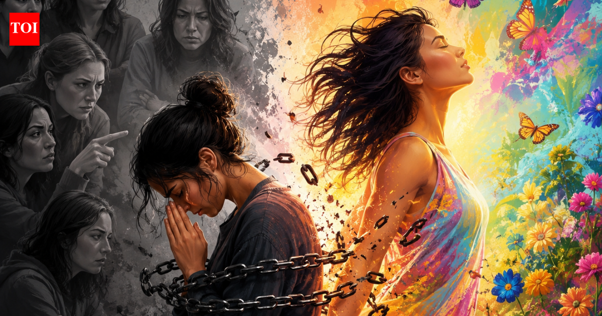 Psychology says women who apologize even when they have done nothing wrong may have been conditioned to keep the peace and taught to shrink themselves