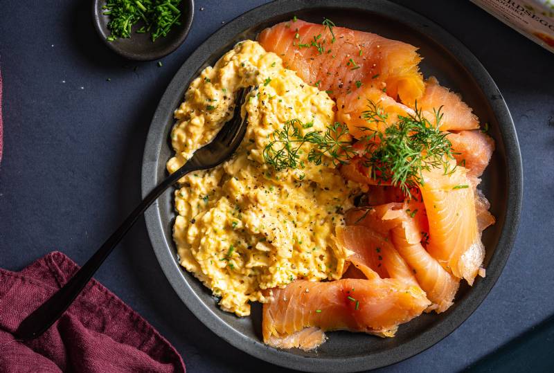 Eggerøre med laks fra Jacobs Utvalgte