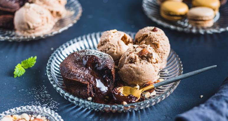 Sjokoladefondant og is fra Jacobs Utvalgte