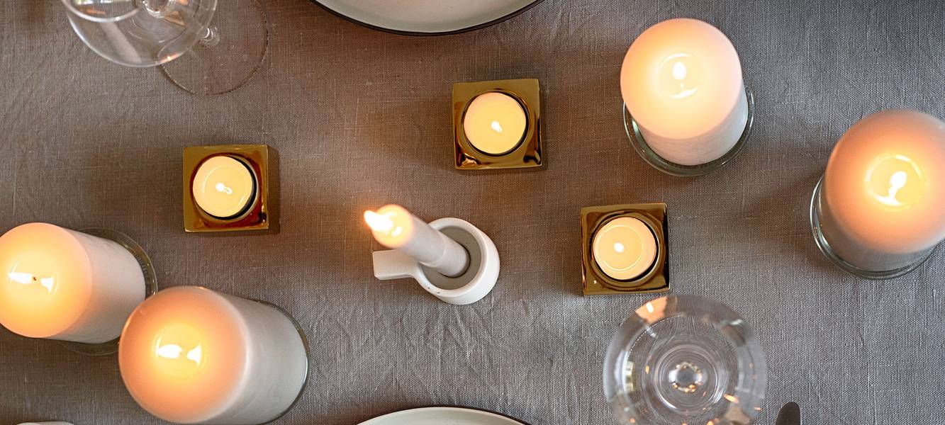 Samling med stearinlys