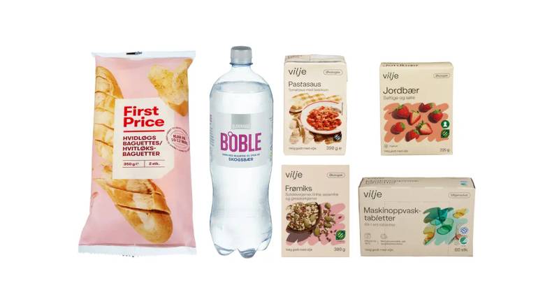 En samling av produkter