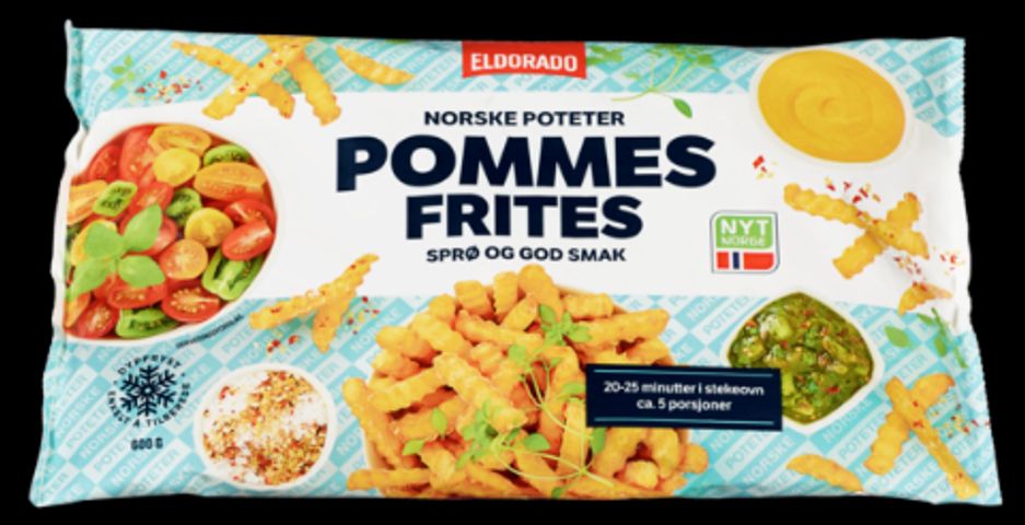 Eldorado fryste pommes produkter-Tynnere poser. Plastreduksjon på ca. 11 tonn/år. Eldorado fryste pommes produkter-Tynnere poser. Plastreduksjon på ca. 11 tonn/år.