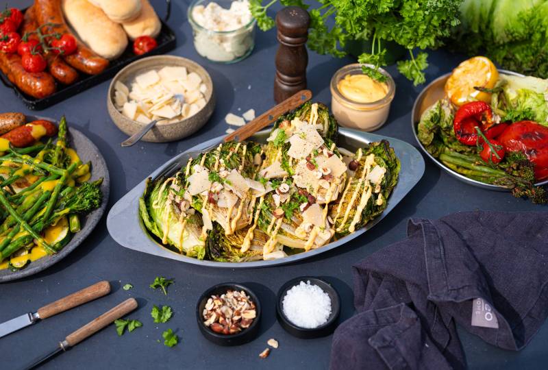 Grillet hjertesalat med parmereggiano ost