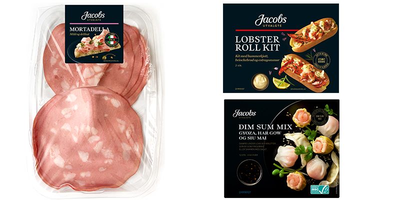 Jacobs Utvalgte Mortadela, Lobster roll kit, Dim Sum Mix