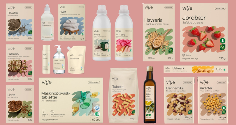 Samling med Vilje-produkter