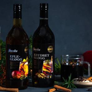 Kryddergløgg og Eplegløgg i glass fra Jacobs Utvalgte