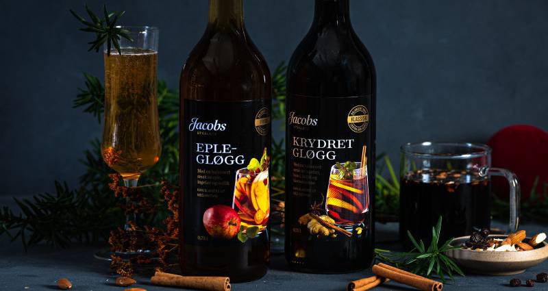 Kryddergløgg og Eplegløgg i glass fra Jacobs Utvalgte