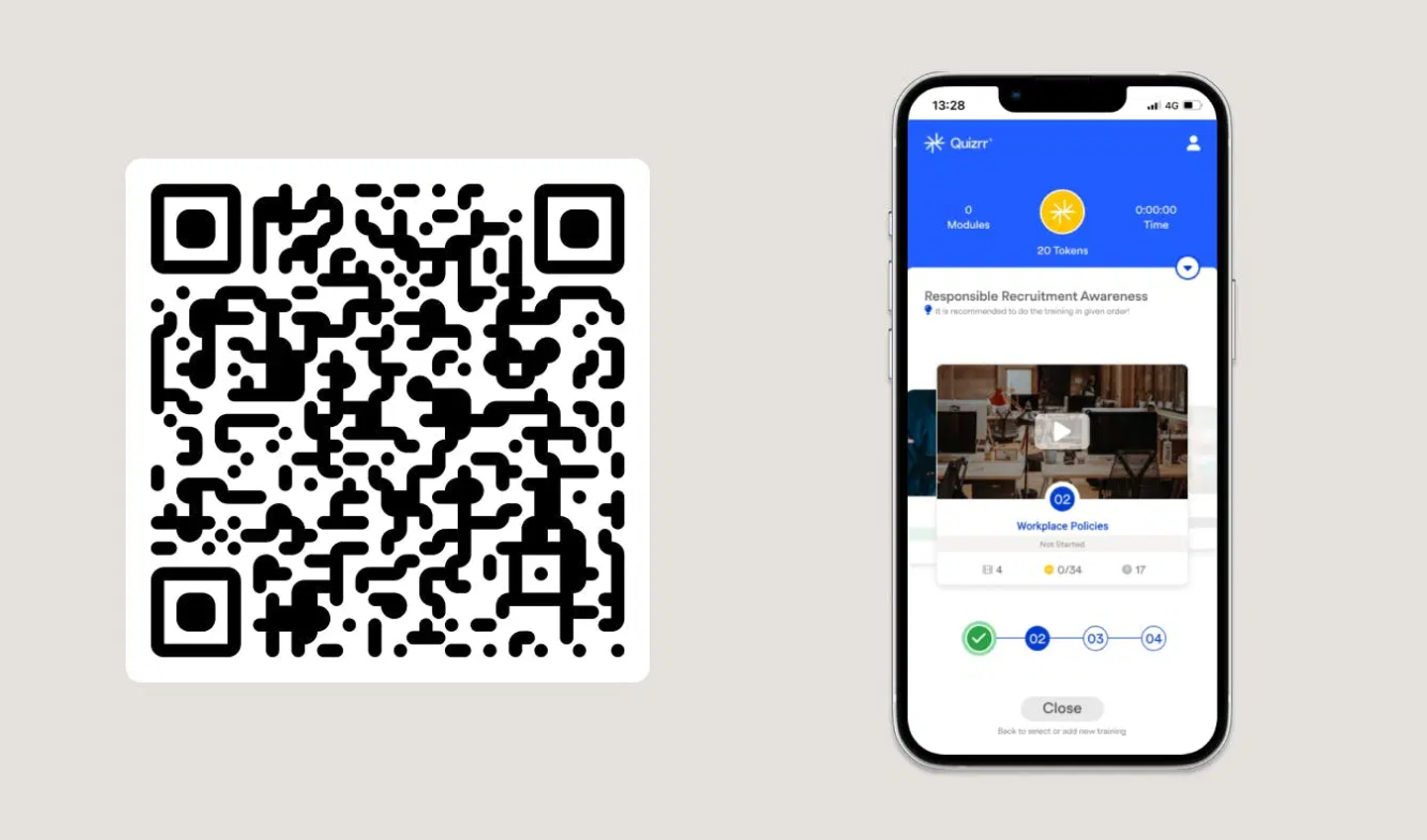 Skjermbilde av Quizzerappen på mobil Skjermbilde av Quizzerappen på mobil