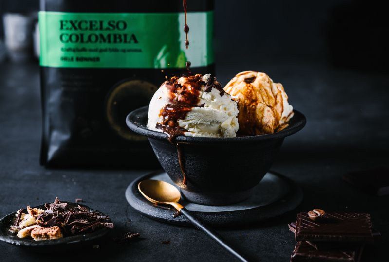 Is og kaffe laget til affogato