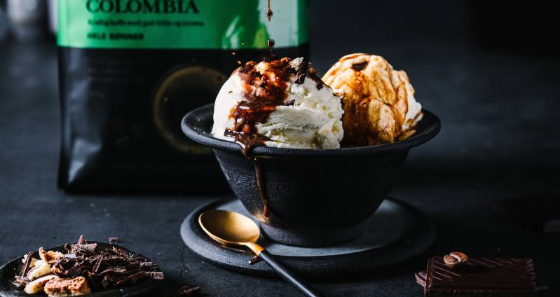 Is og kaffe laget til affogato