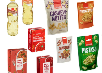 En samling av produkter