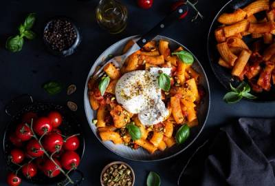 fersk pasta med buffalo mozarella