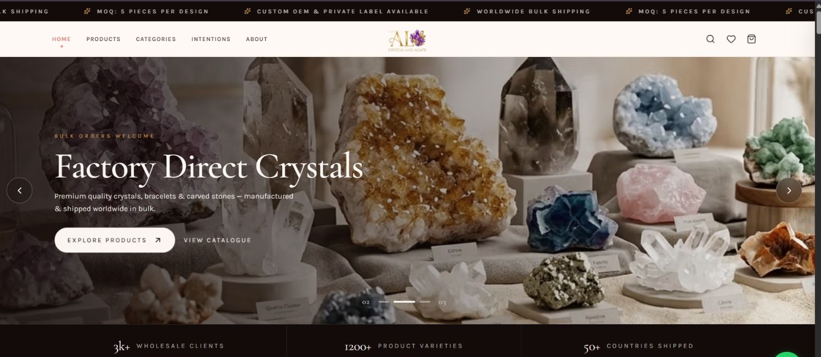 Al Crystal And Agate natural crystals and healing stone products