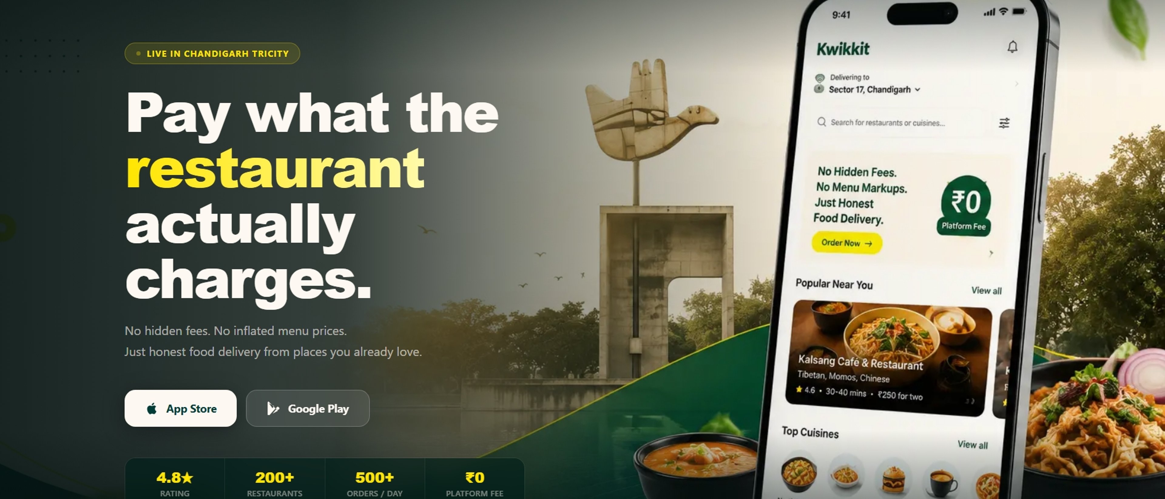 Kwikkit – Honest Food Delivery in Chandigarh Tricity