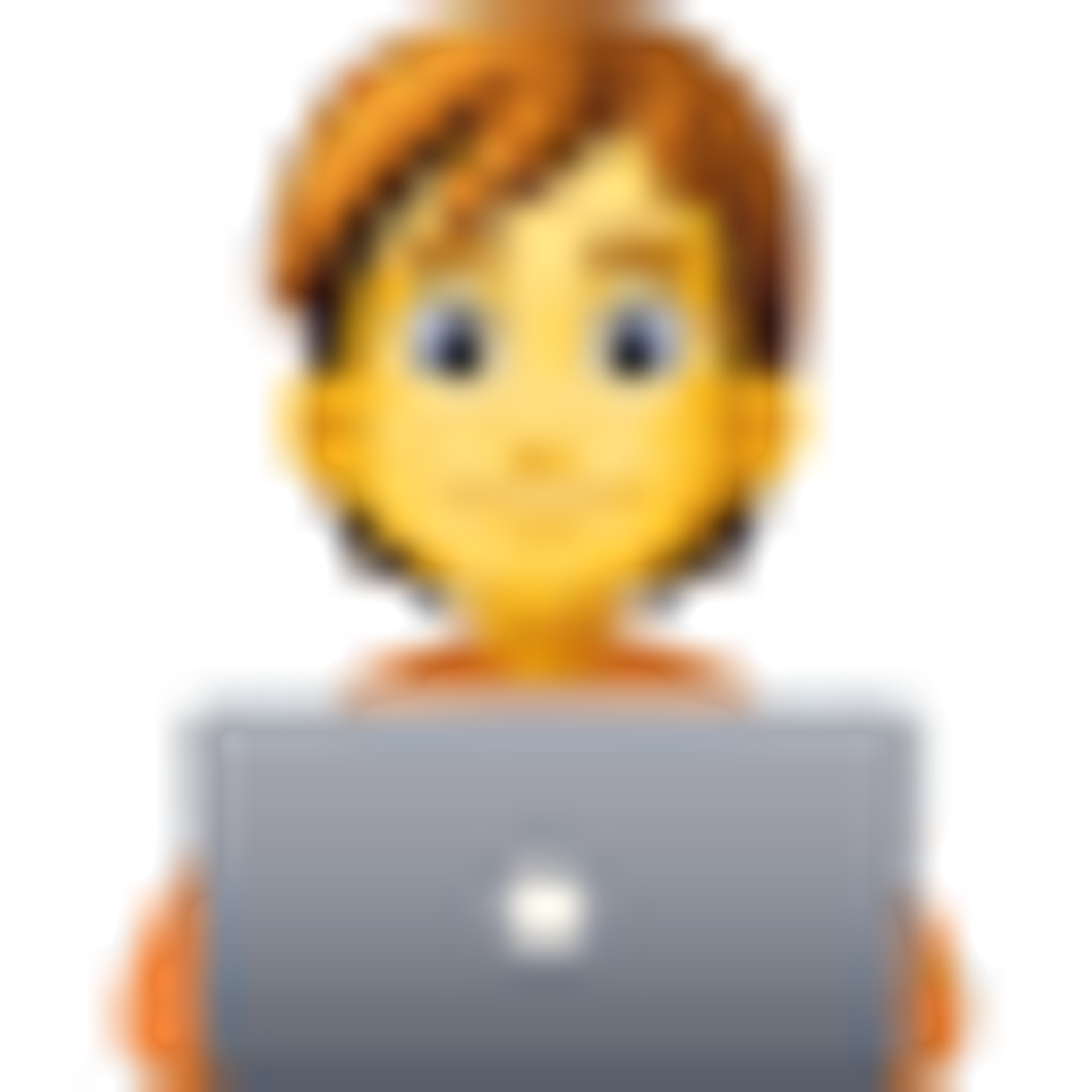 boy behind computer emoji