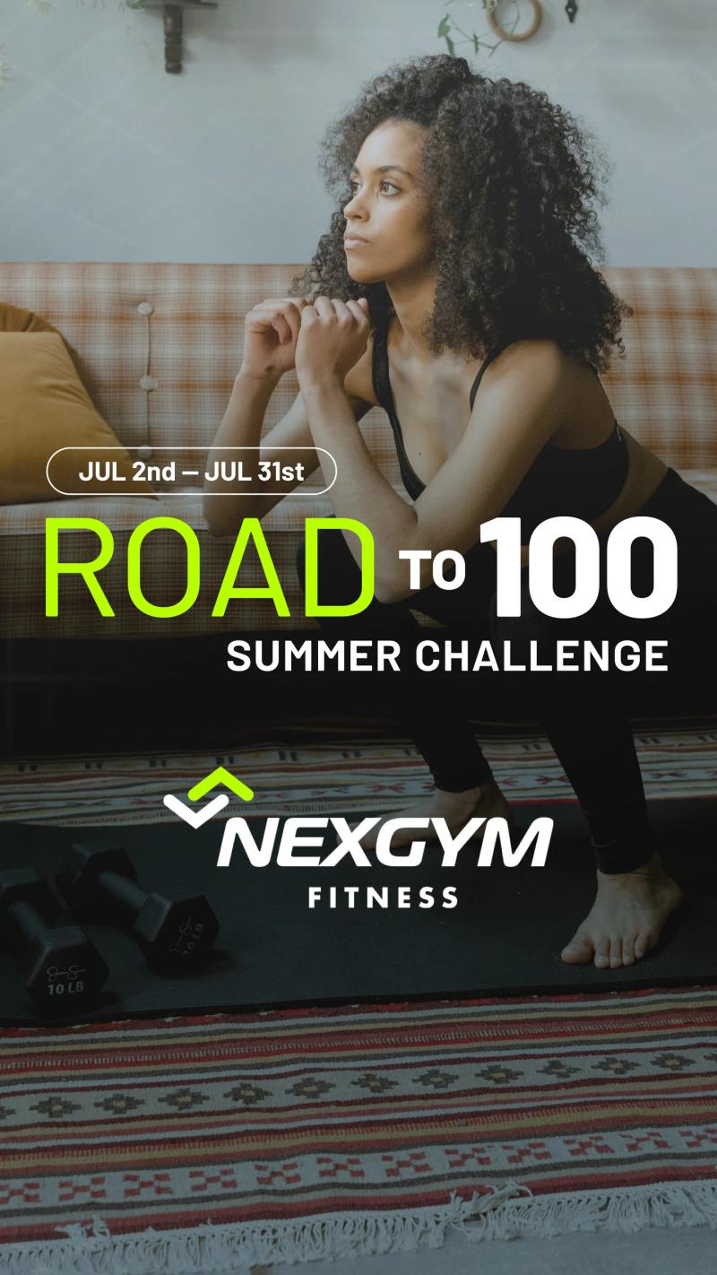 Take On NexGym’s Blazing Summer Challenge: The Road to 100