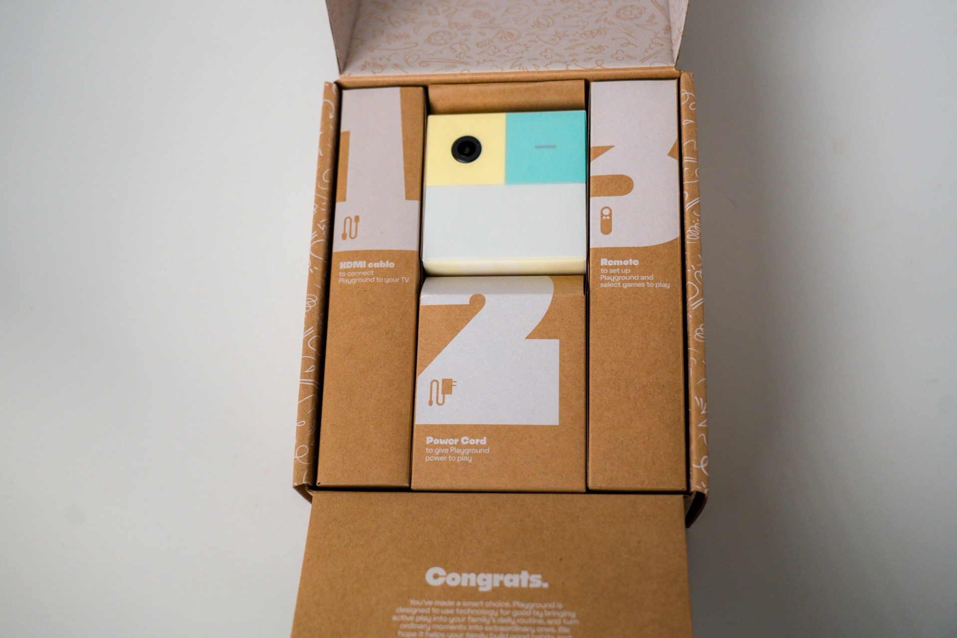 Image of Nex Playground packed in its box.