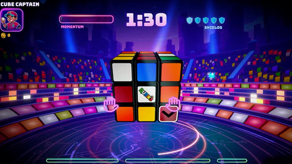 Jump into a motion-powered challenge that gets your brain and body working together. Use both arms to twist and rotate the Cube and watch the colors fall into place.