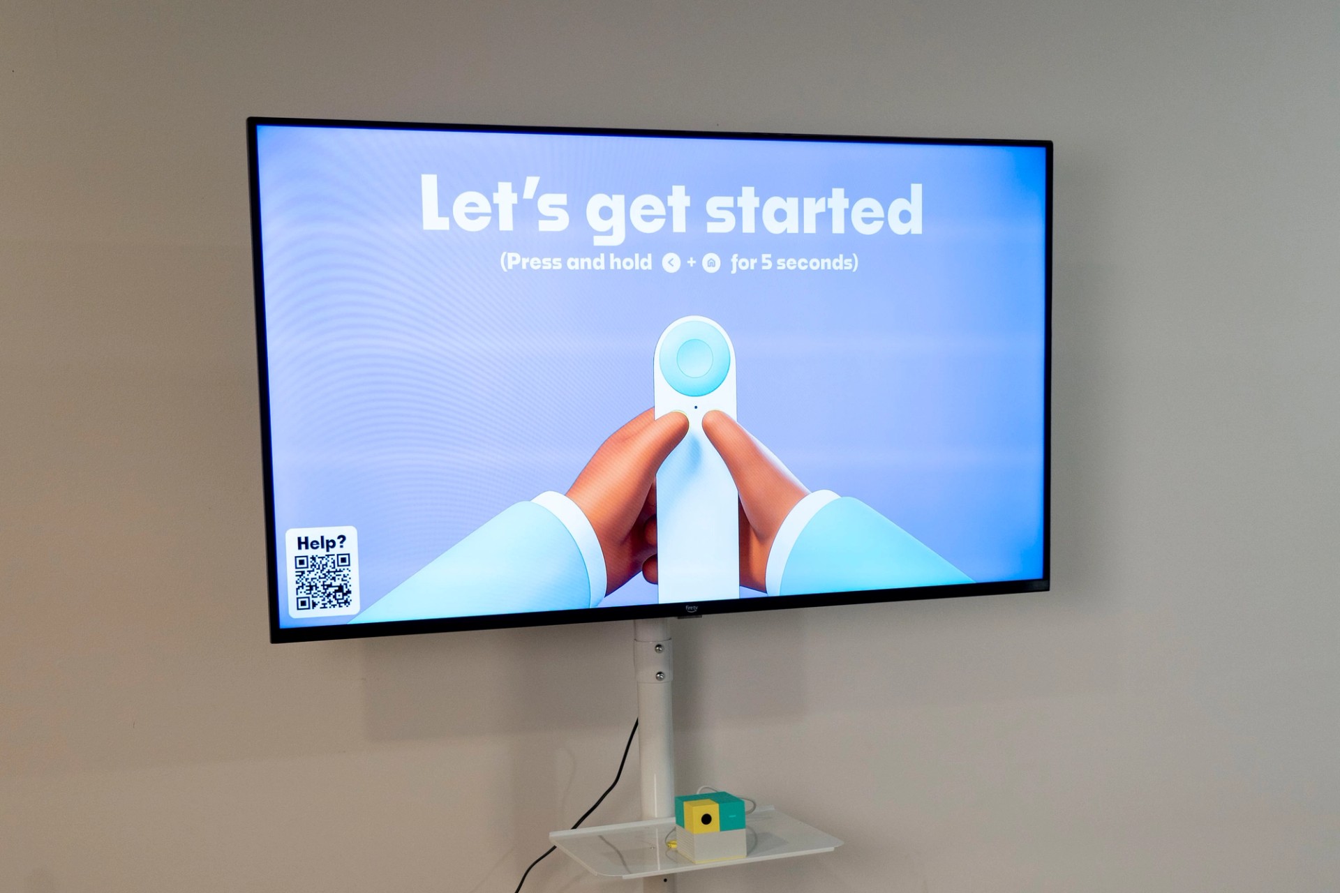 Image of screen from Nex Playground setup with text "Let's get started"
