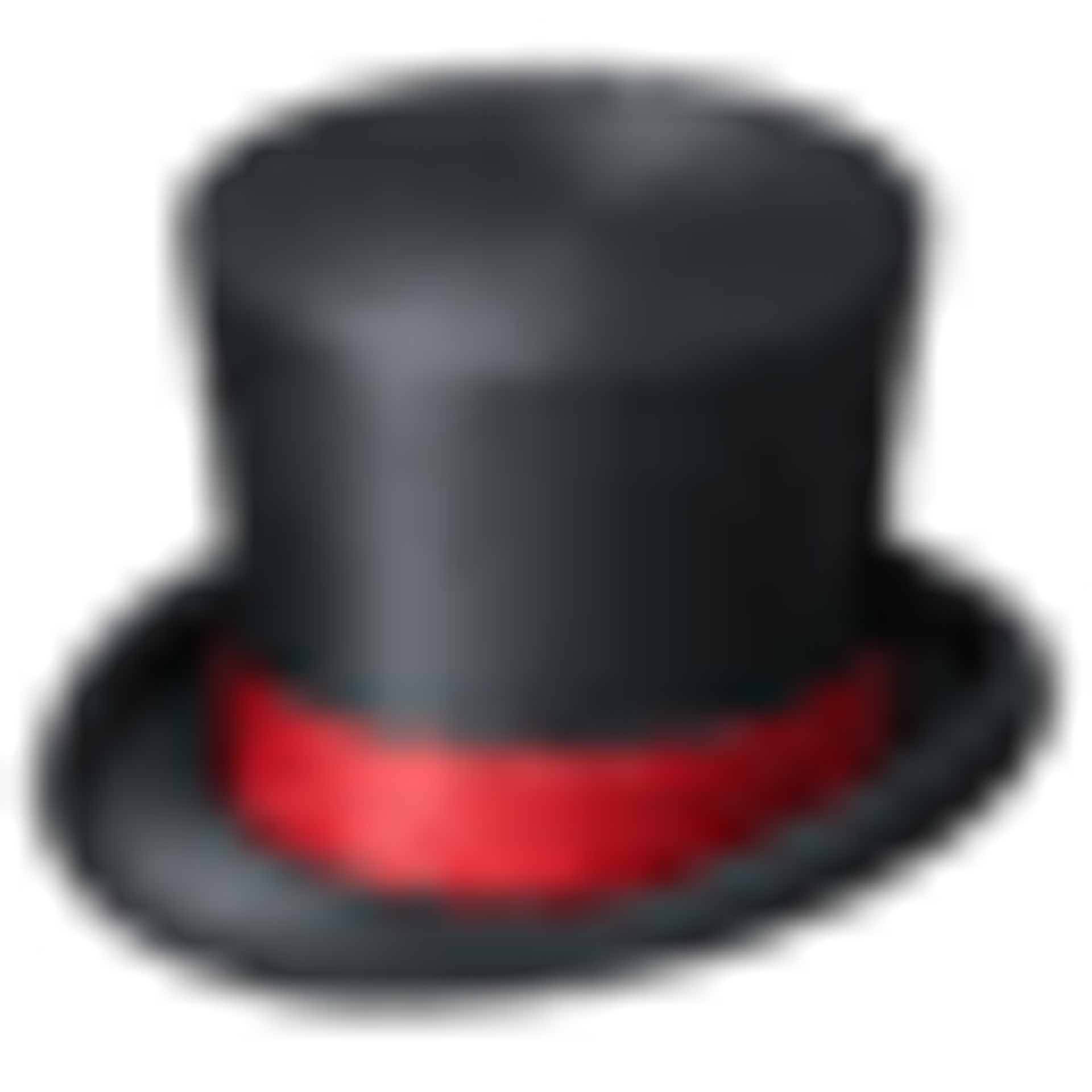 Black top hat or magician hat emoji
