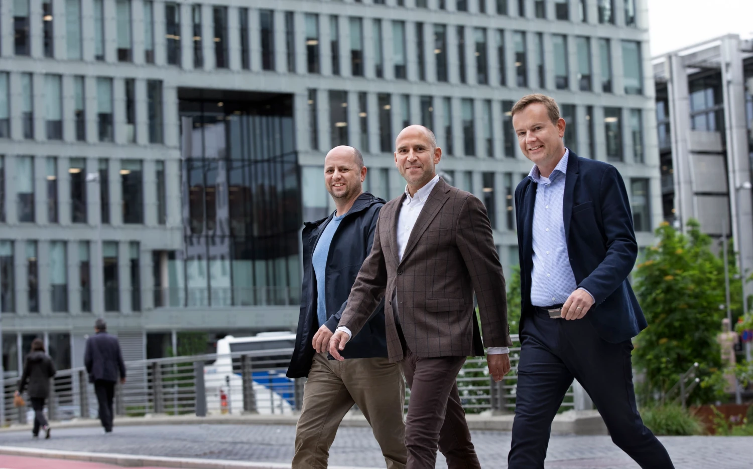 Pictured are the founders of Kundesjekk and the CEO of BankID BankAxept