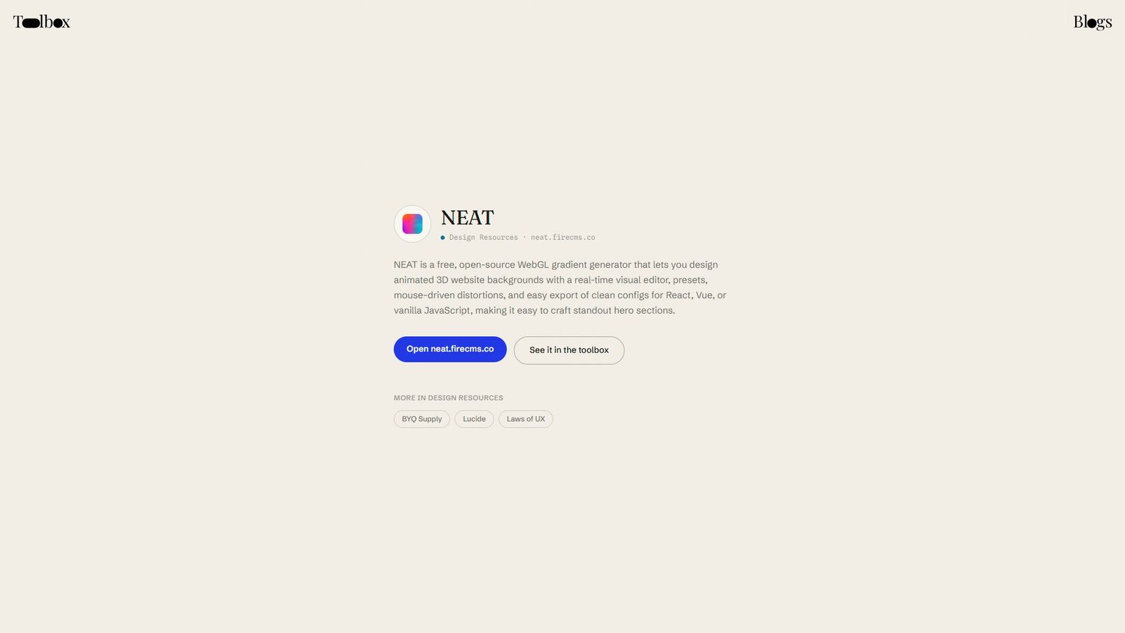 Every tool has its own page, ready to share.