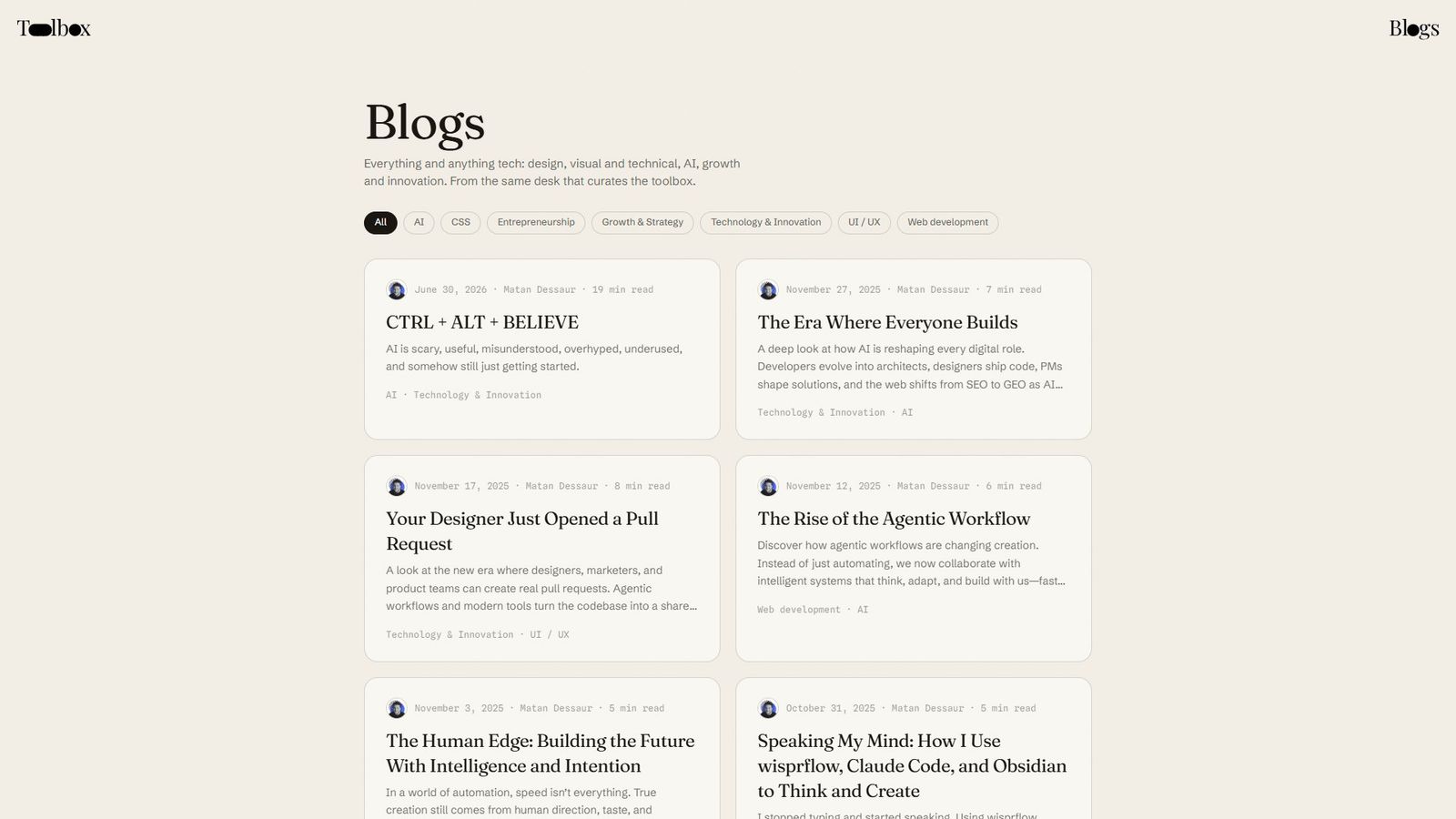 The blog, in English and French.