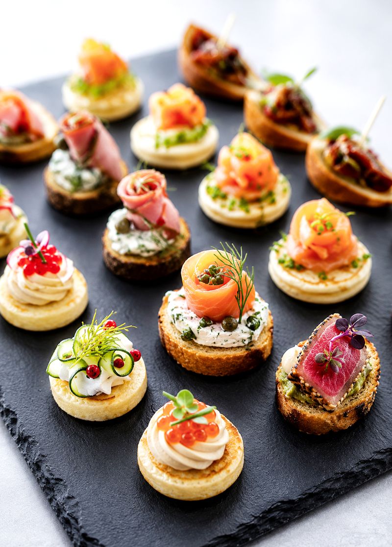 Cocktail hour hors d'oeuvres