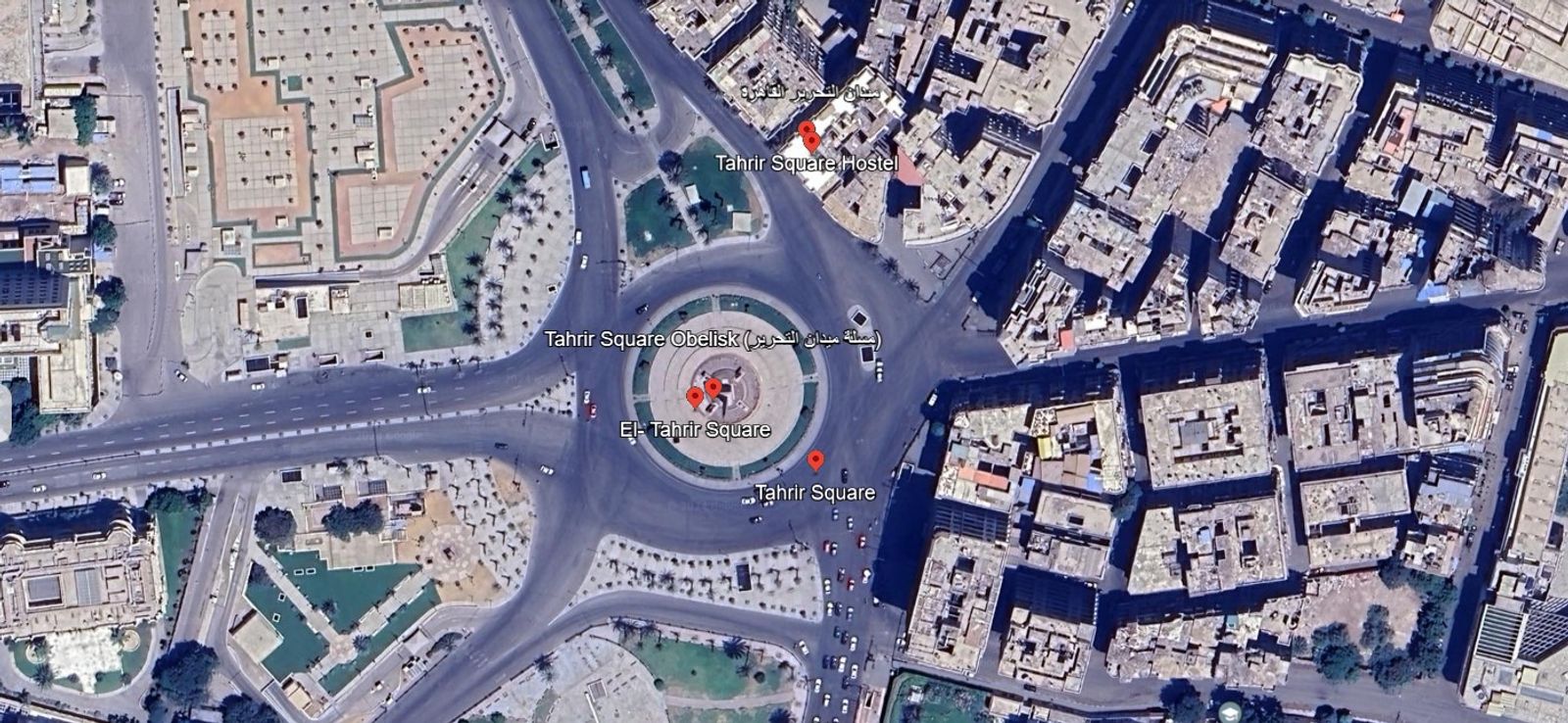 3ميدان التحرير، القاهرة، المصدر Google Earth بتاريخ 18 حزيران يونيو 2024