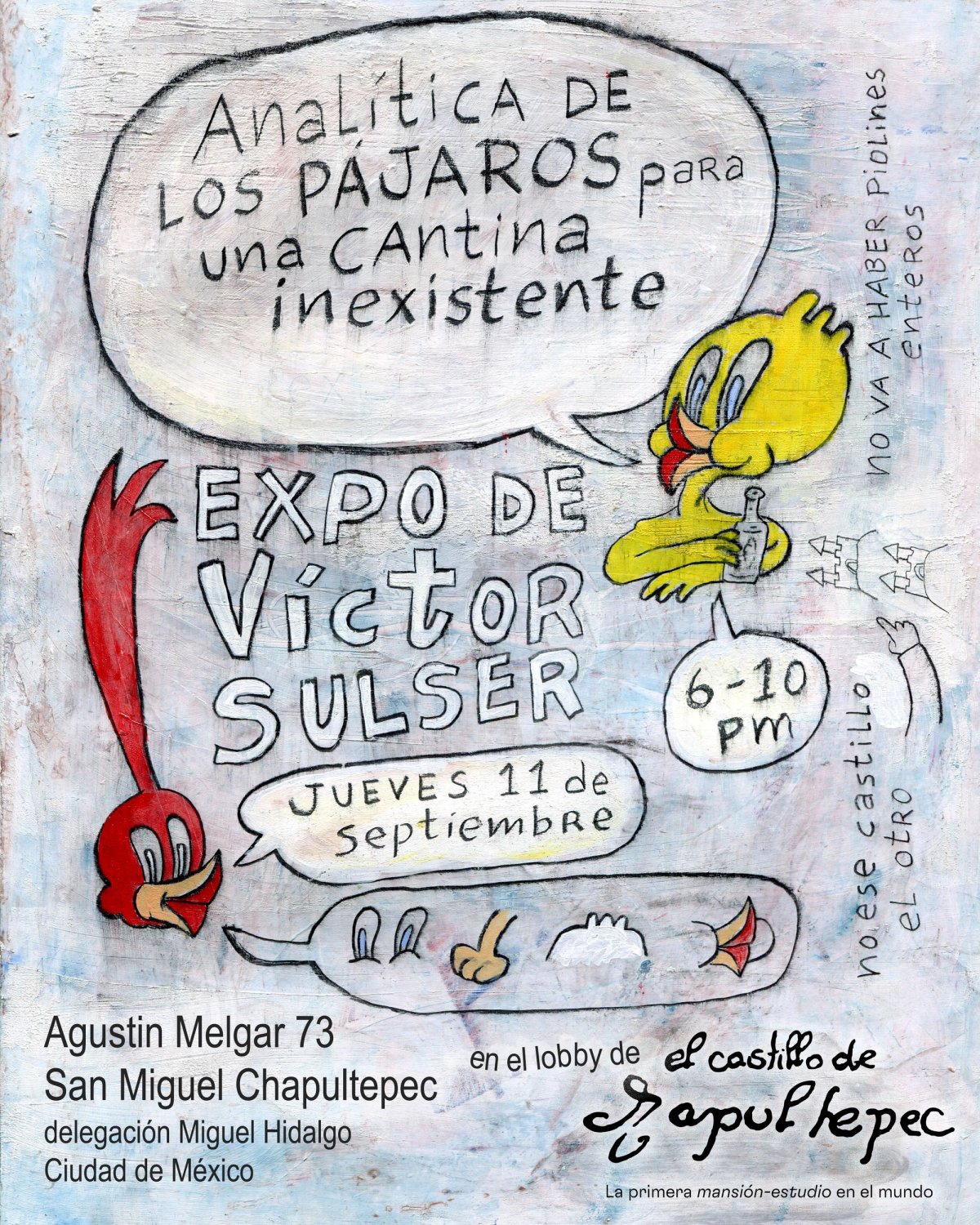 Analítica de los pájaros para una cantina inexistente