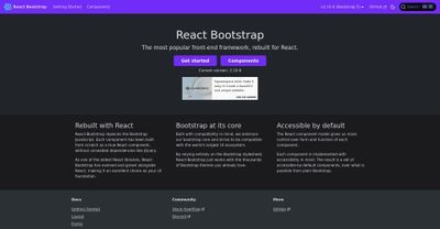 React Bootstrap Component Library