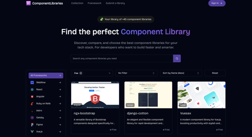 Open Source Tailwind CSS Component Library