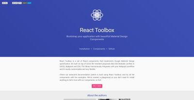 React Toolbox Component Library