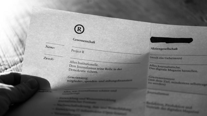 Der Bauplan von Project R