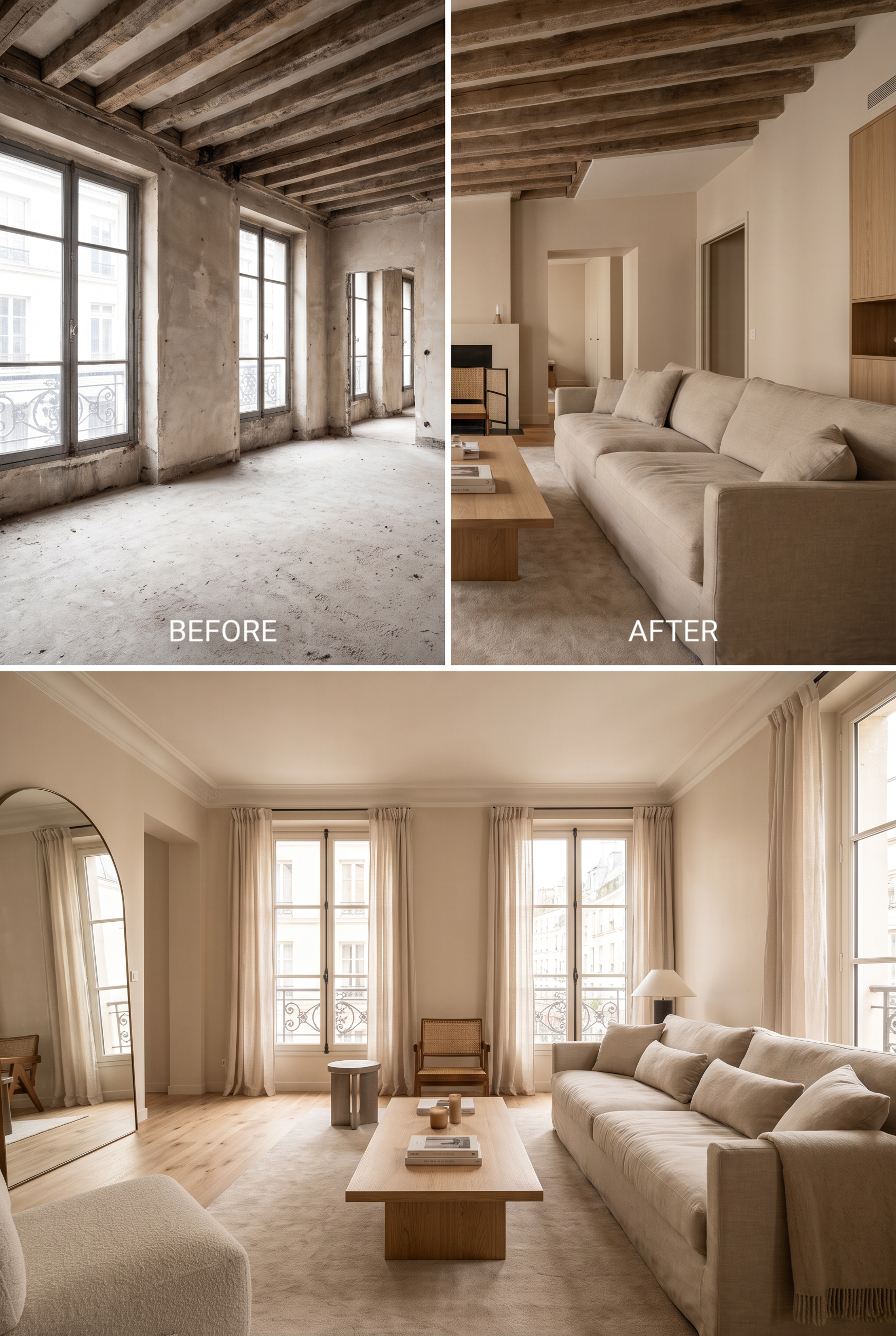 before / after
