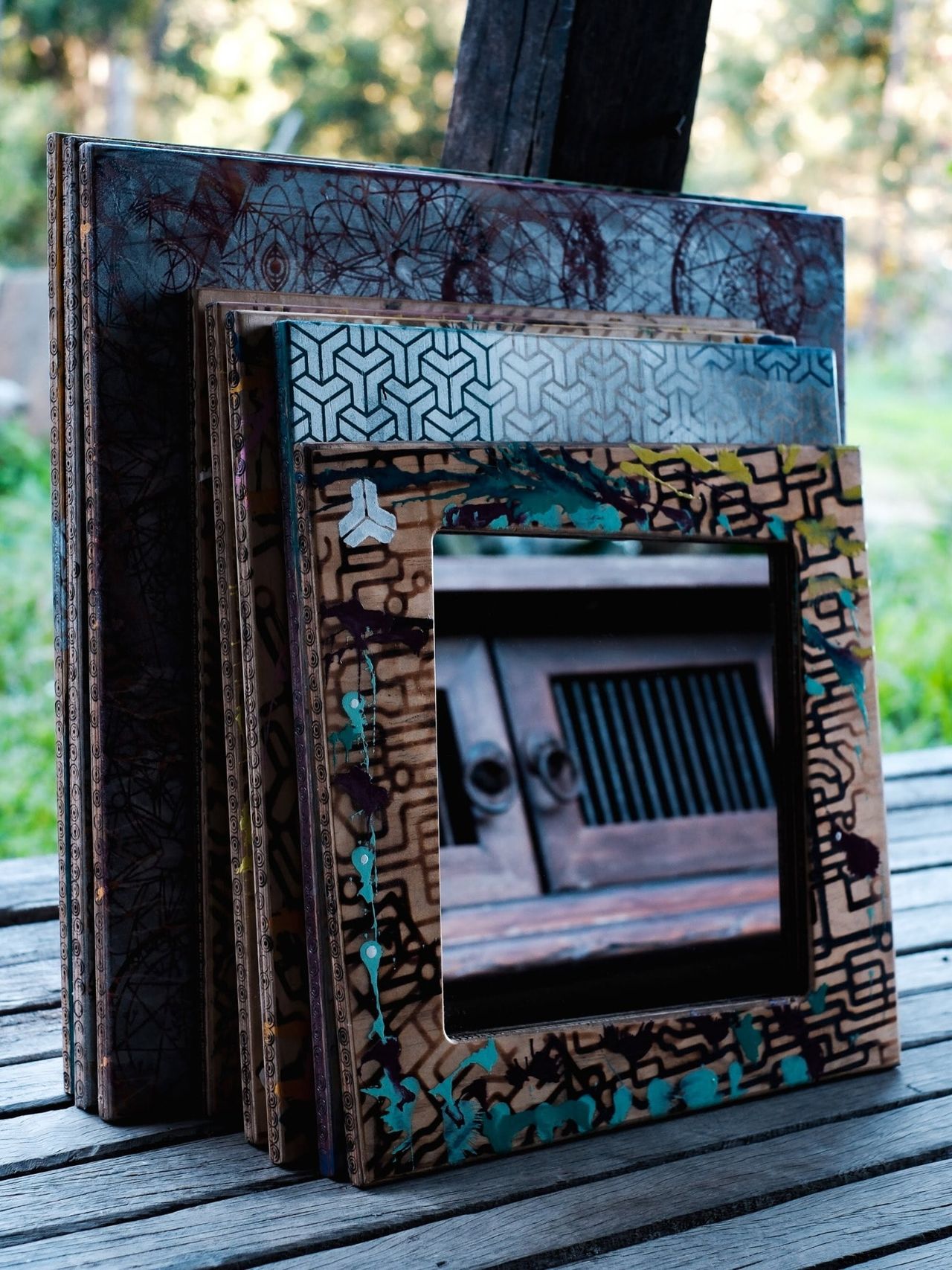 A stack of finished pieces