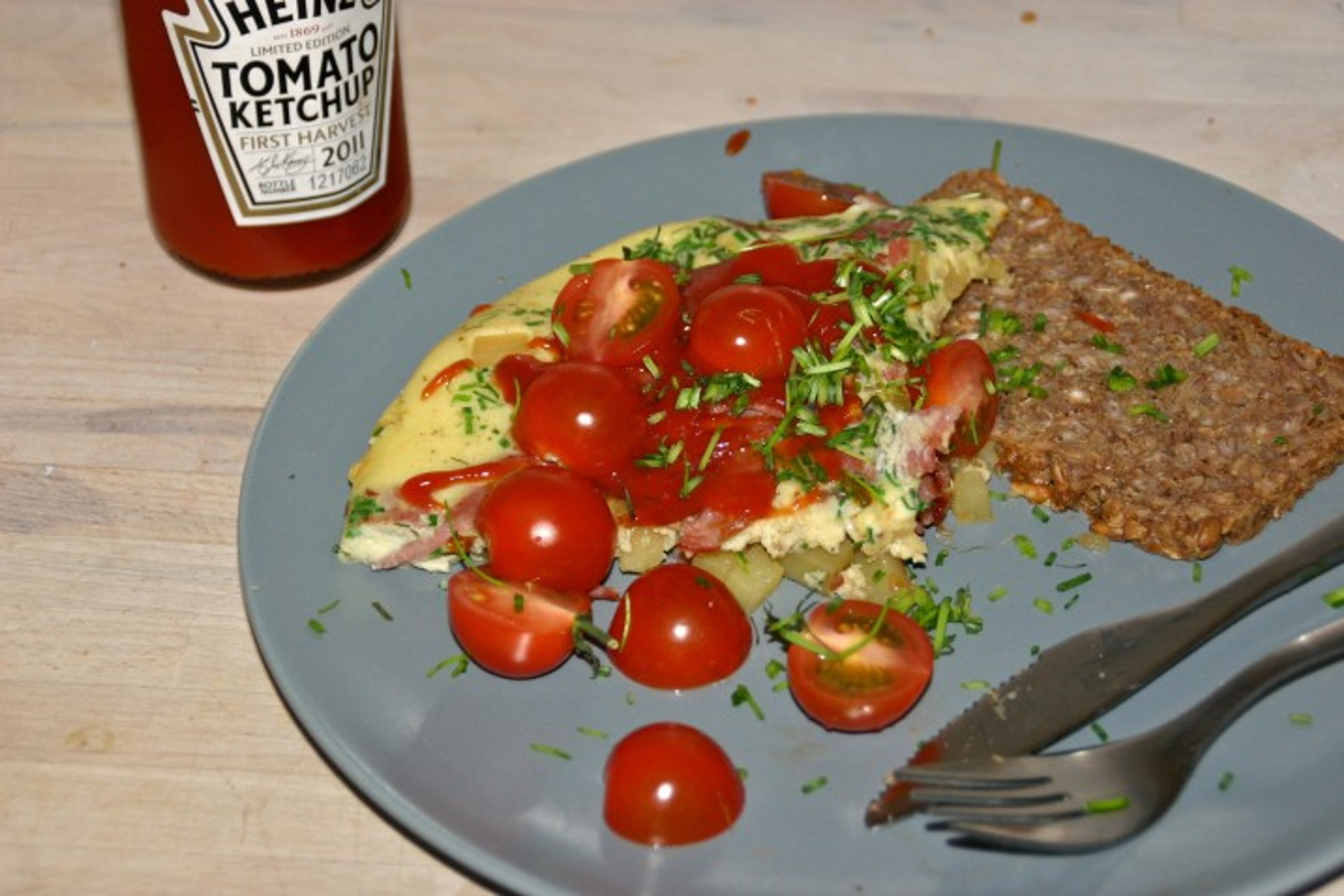 Kartoffel-æggekage med kalkunbacon