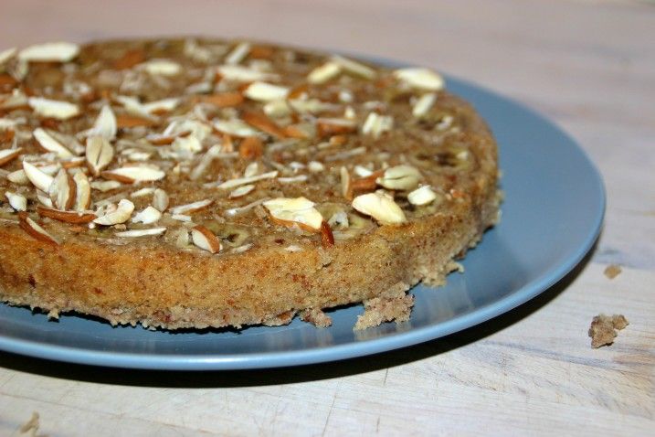 Mandelkage med banan og kakao