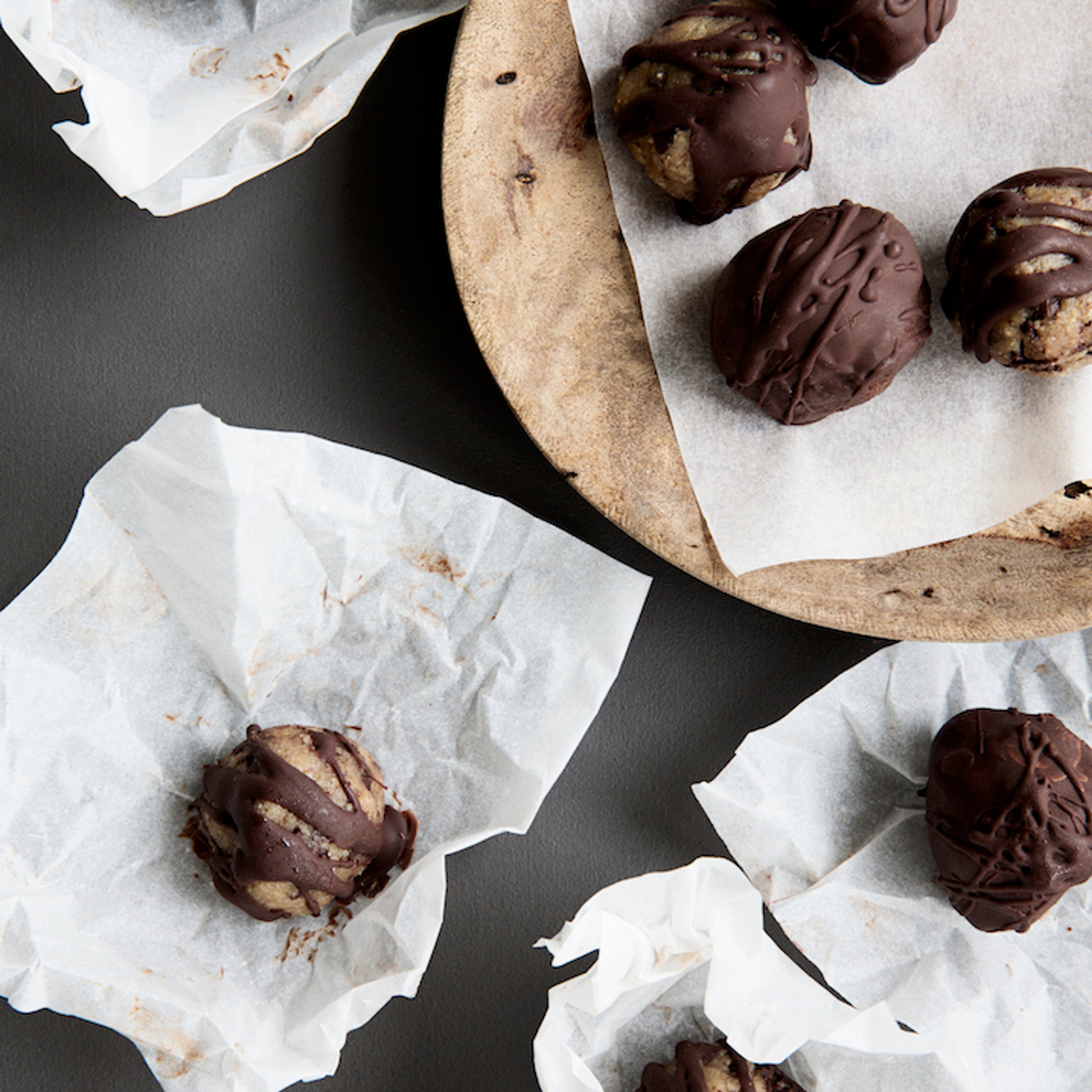 Cookie dough-kugler og en skrottet opskrift