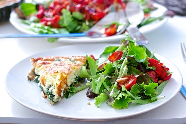 Spinattærte med feta