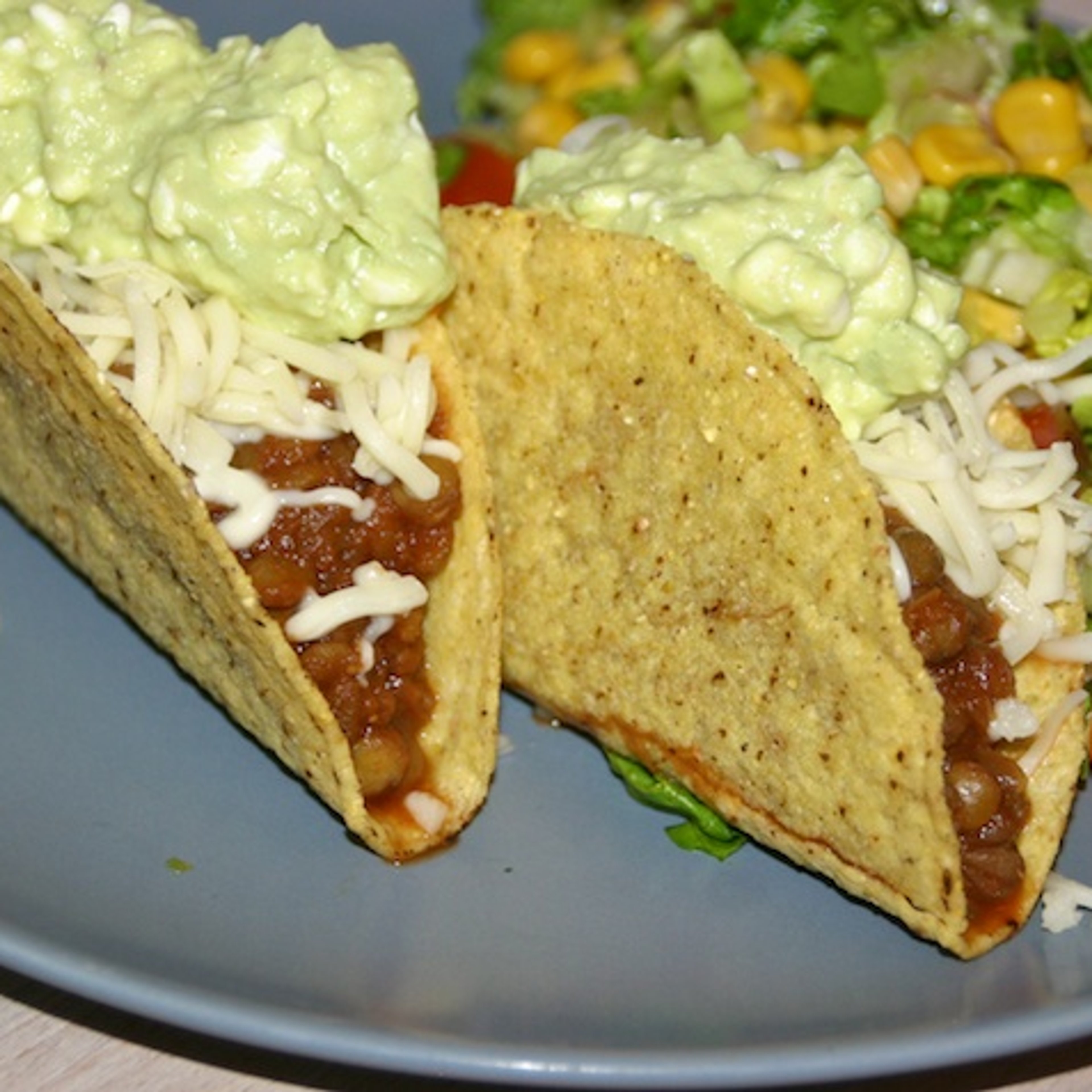 Tacos med vegetarisk linsefyld