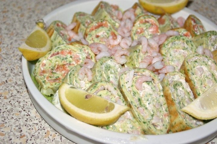 Reje- og lakseroulade