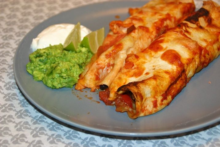 Enchiladas med sorte bønner