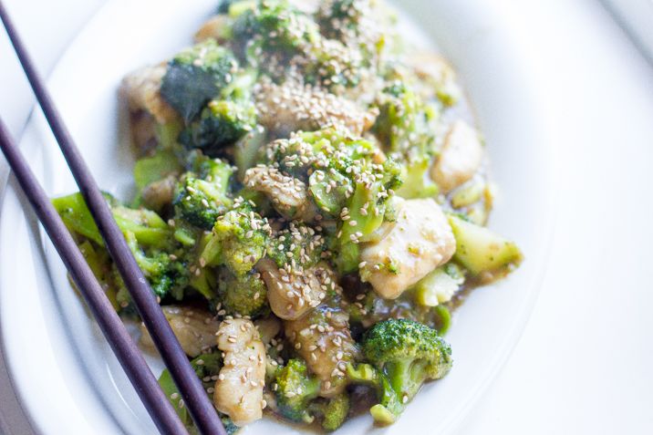 Kinesisk kylling og broccoli