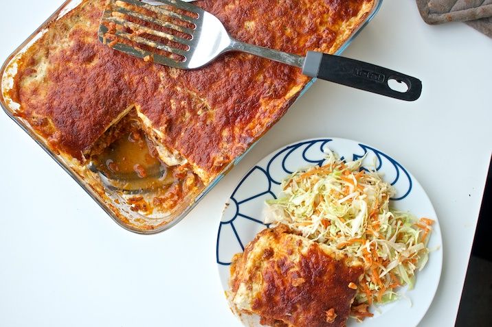 Lasagne med blomkålsbechamel