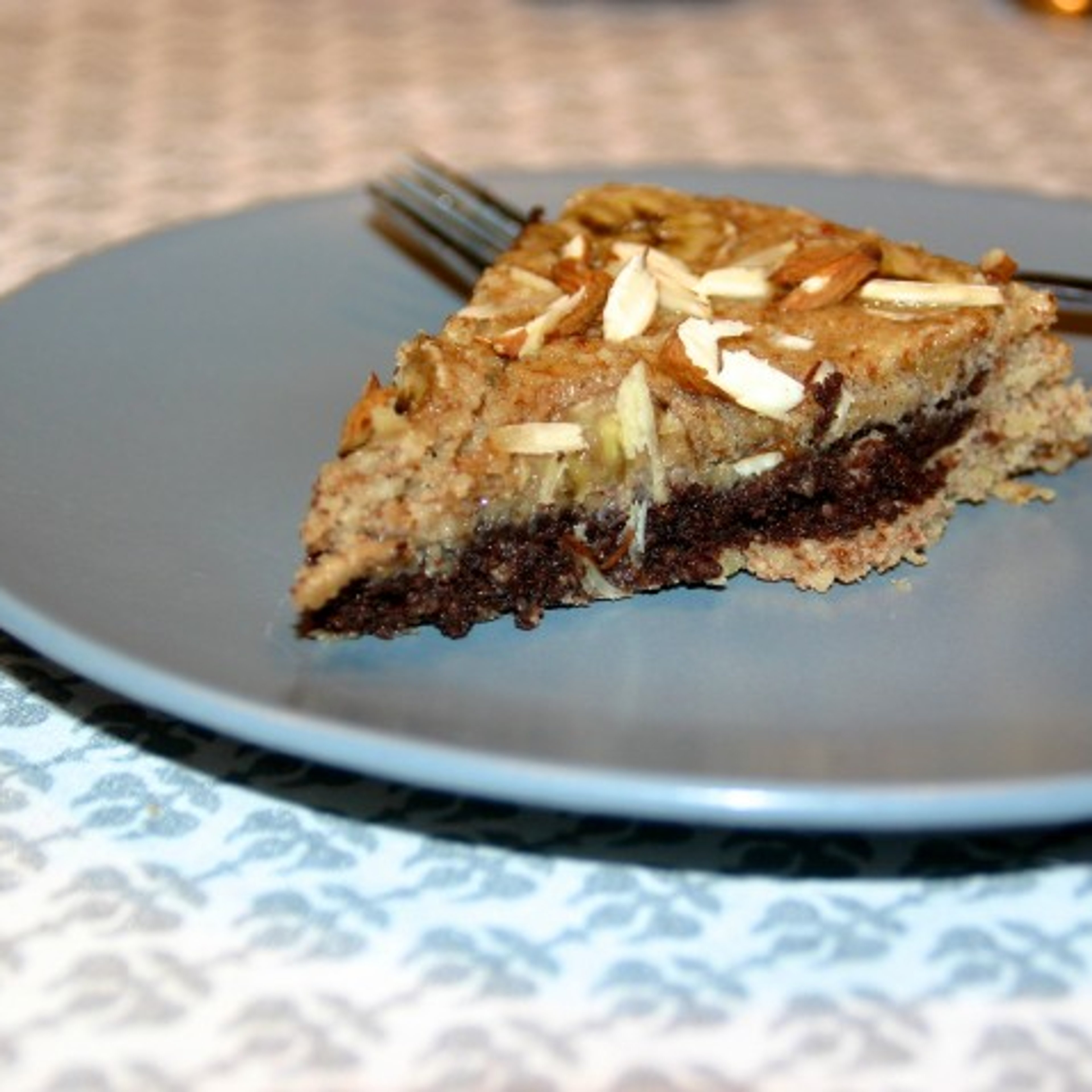 Mandelkage med banan og kakao