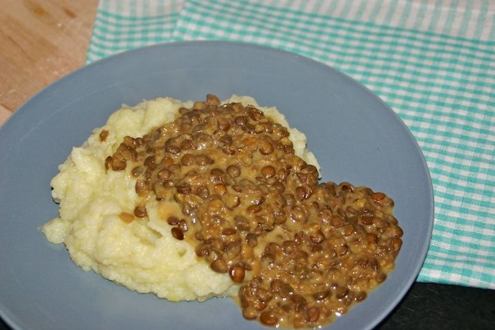 Cremet linseret med blomkåls- og kartoffelmos