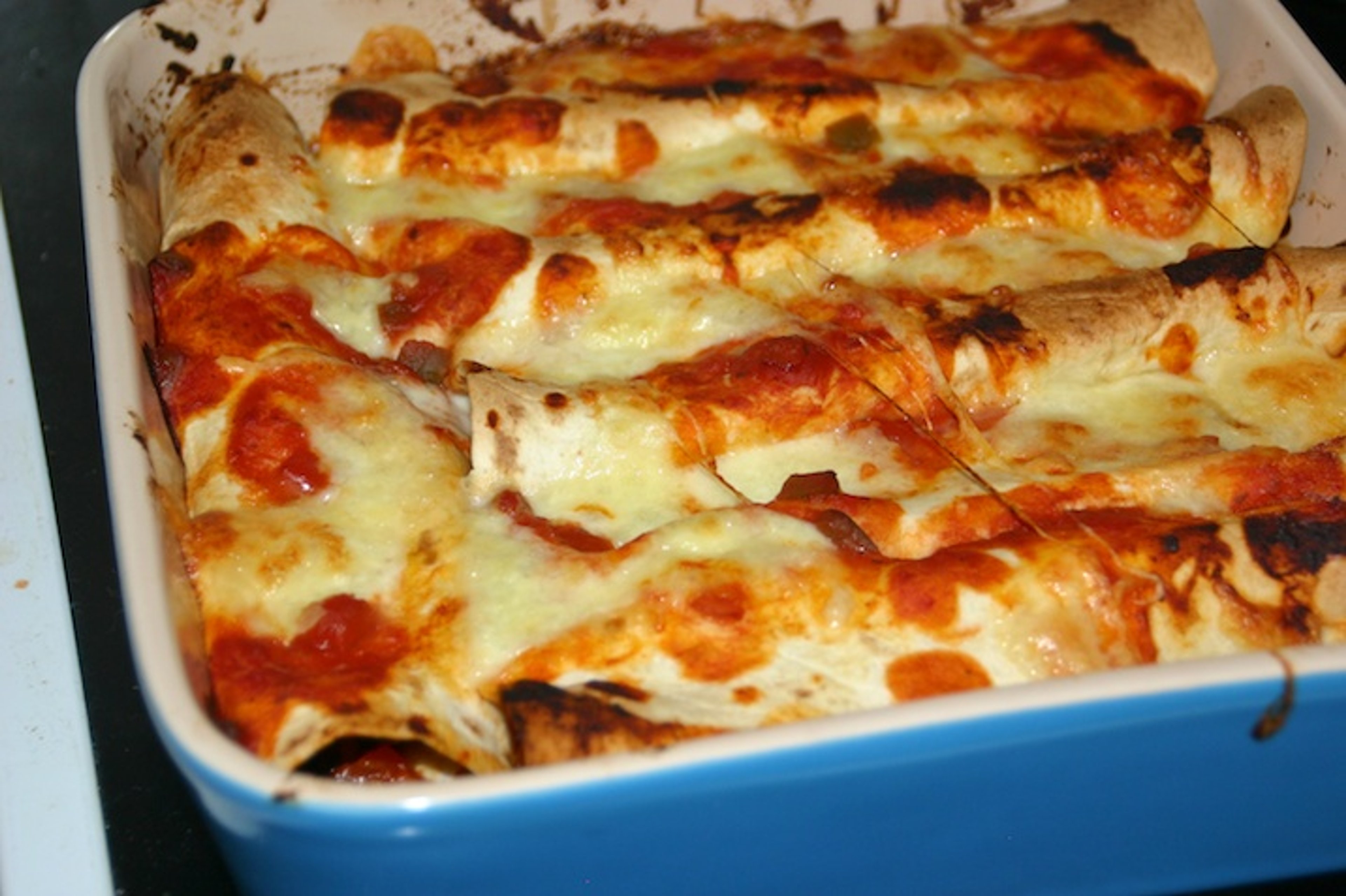 Enchiladas med sorte bønner