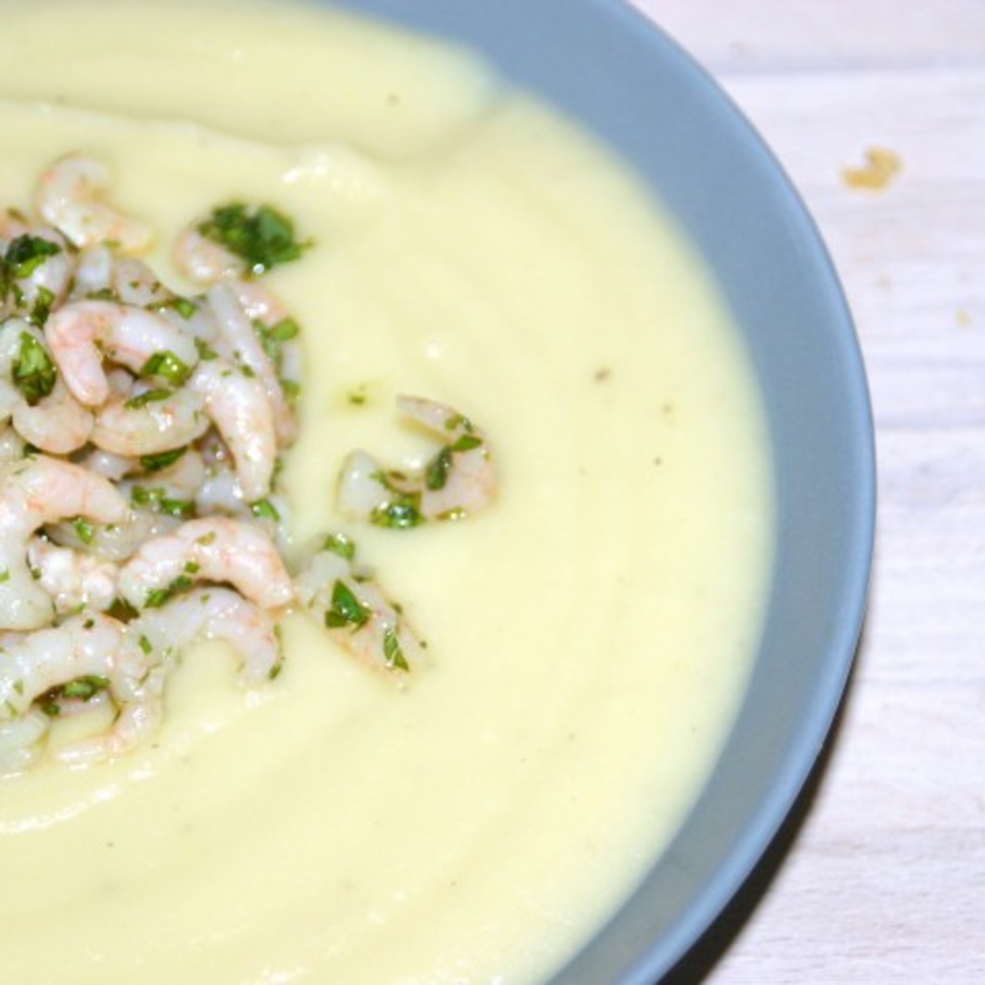 Blomkålssuppe med rejer